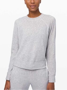 lululemon athletica Light Gray Crewneck Sweatshirt